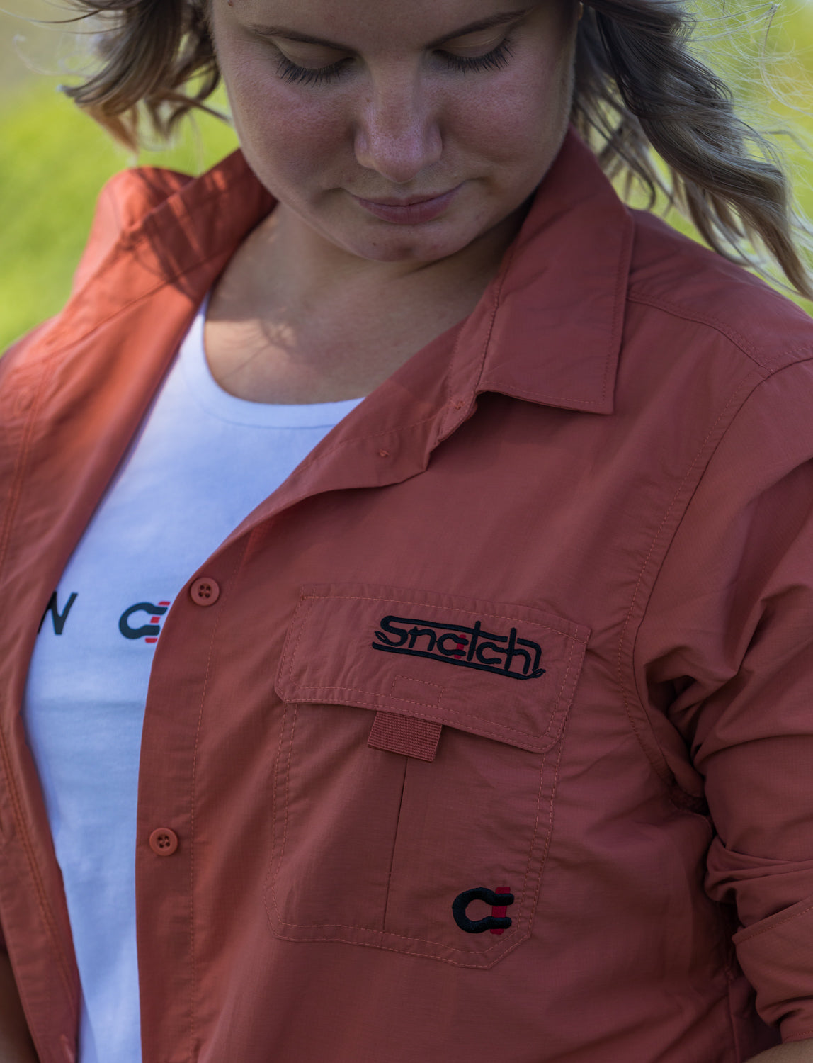 Women's Long Sleeve Action Shirt Dusty Terracotta - SF4001DT