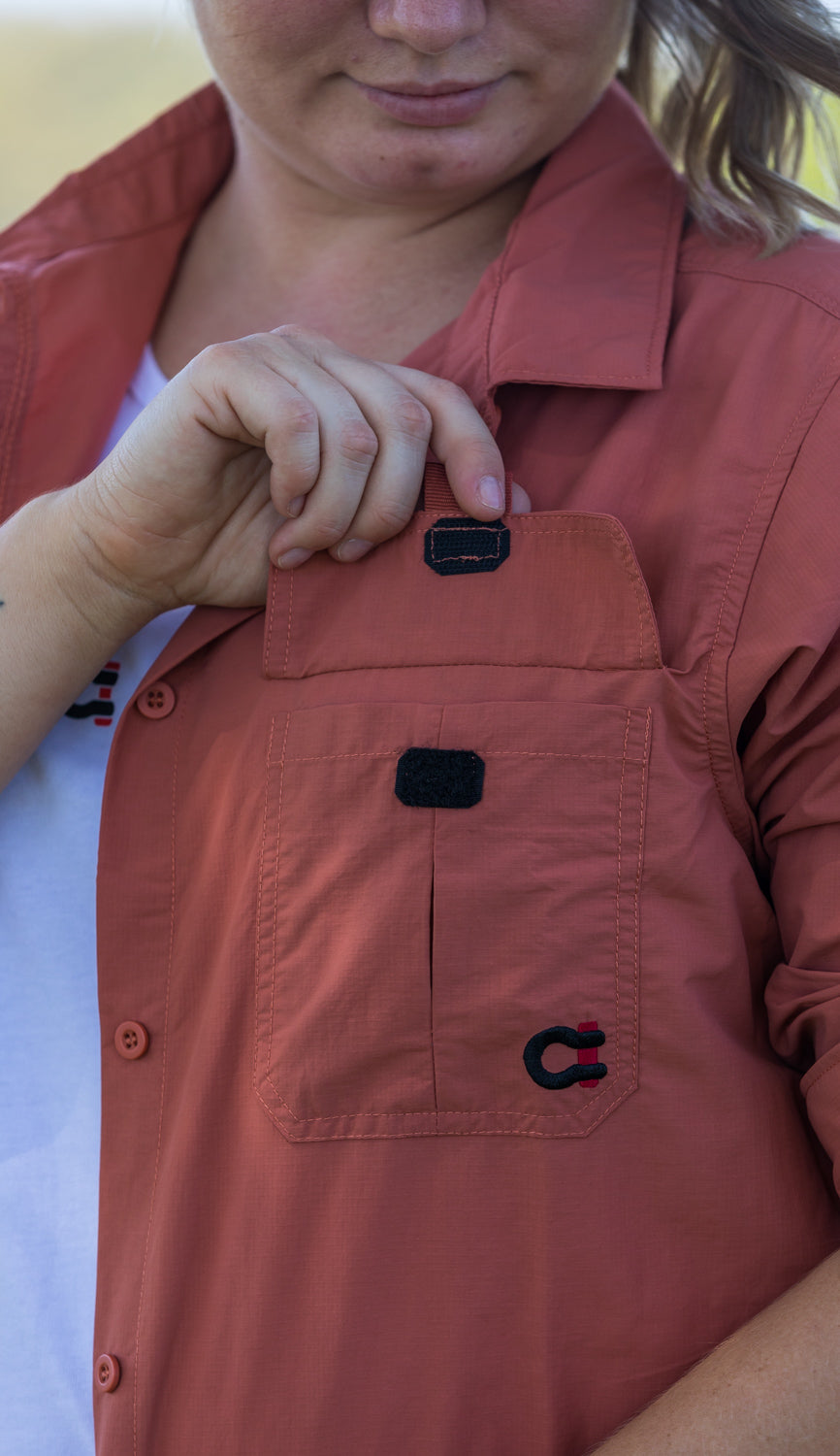 Women's Long Sleeve Action Shirt Dusty Terracotta - SF4001DT