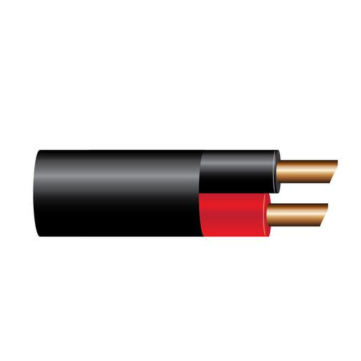 OEX 4mm Twin Core Automotive Cable, Red/Black, With Black Sheath - 30m Roll - ACX0808