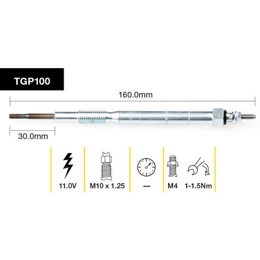 Tridon Glow Plug 11.0V - TGP100