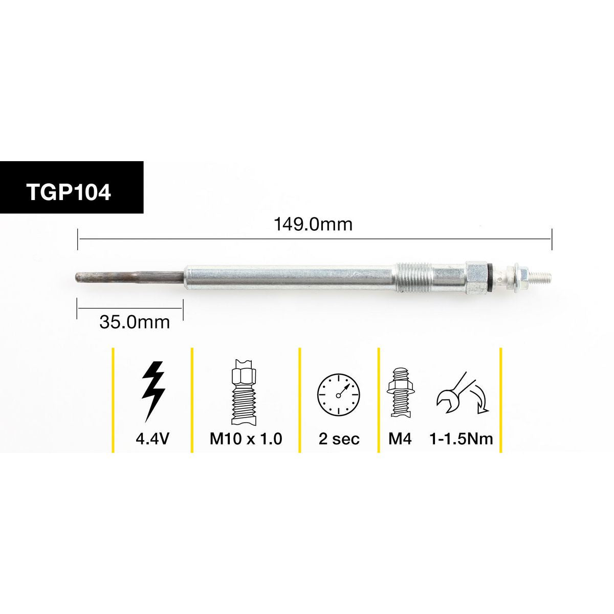 Tridon Glow Plug 4.4 V - TGP104