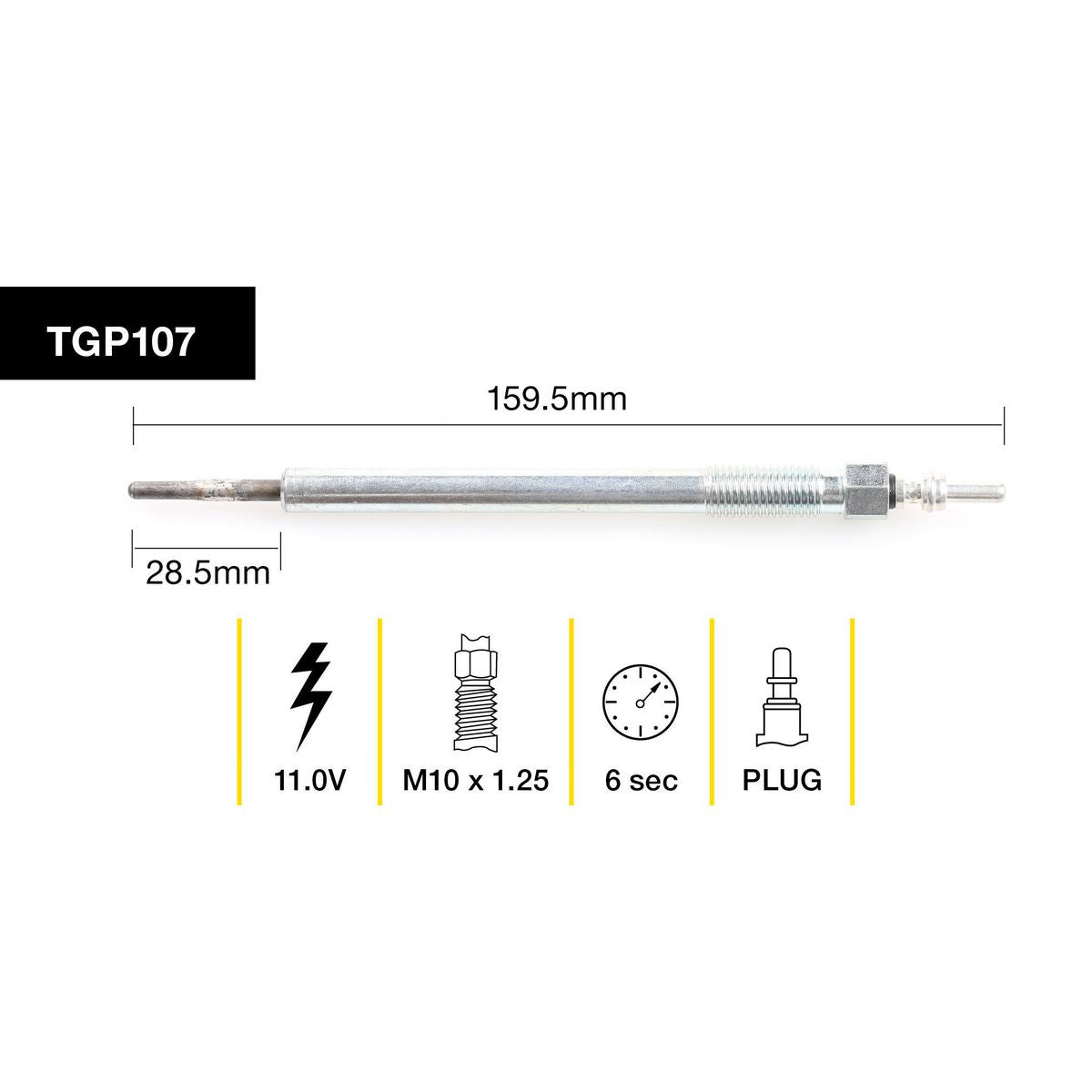 Tridon Glow Plug 11.0V - TGP107