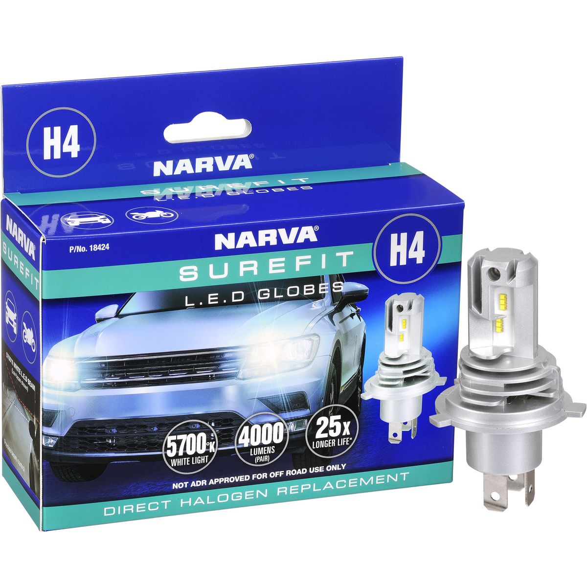 Narva H4 Surefit LED Globes - 18424