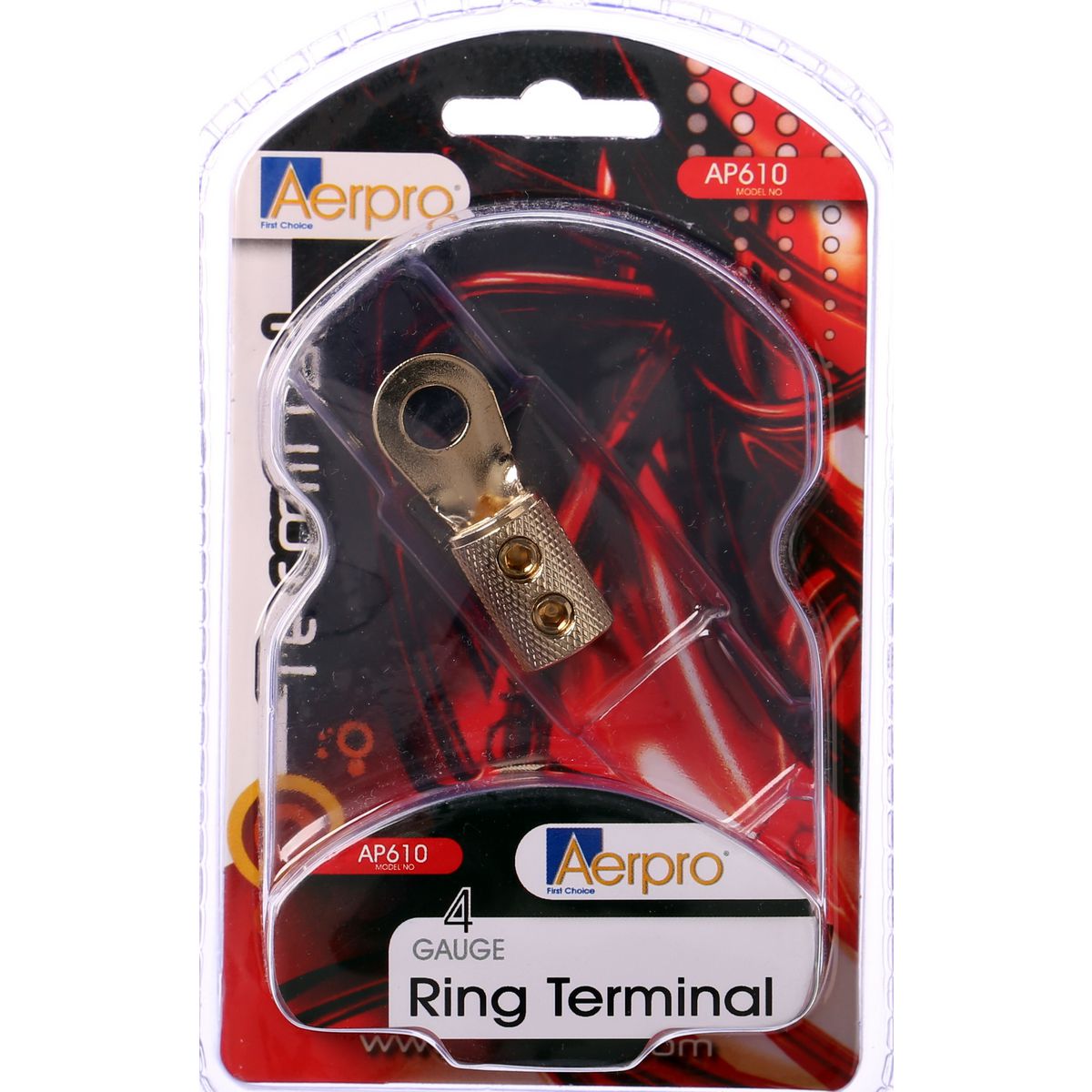Aerpro 4 Gauge Ring Terminal Brass - AP610