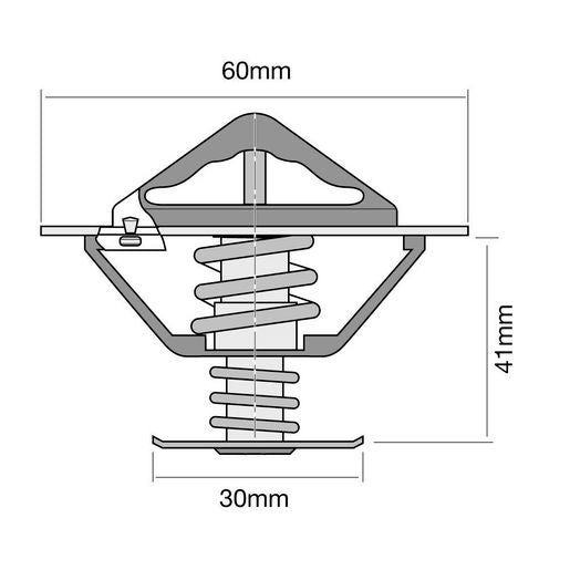 Tridon High Flow Thermostat 60Mm - 71 Degrees C - TT410-160