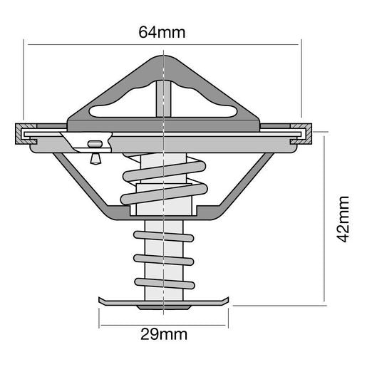 Tridon Thermostat 64Mm - 82 Degrees C - TT301-180