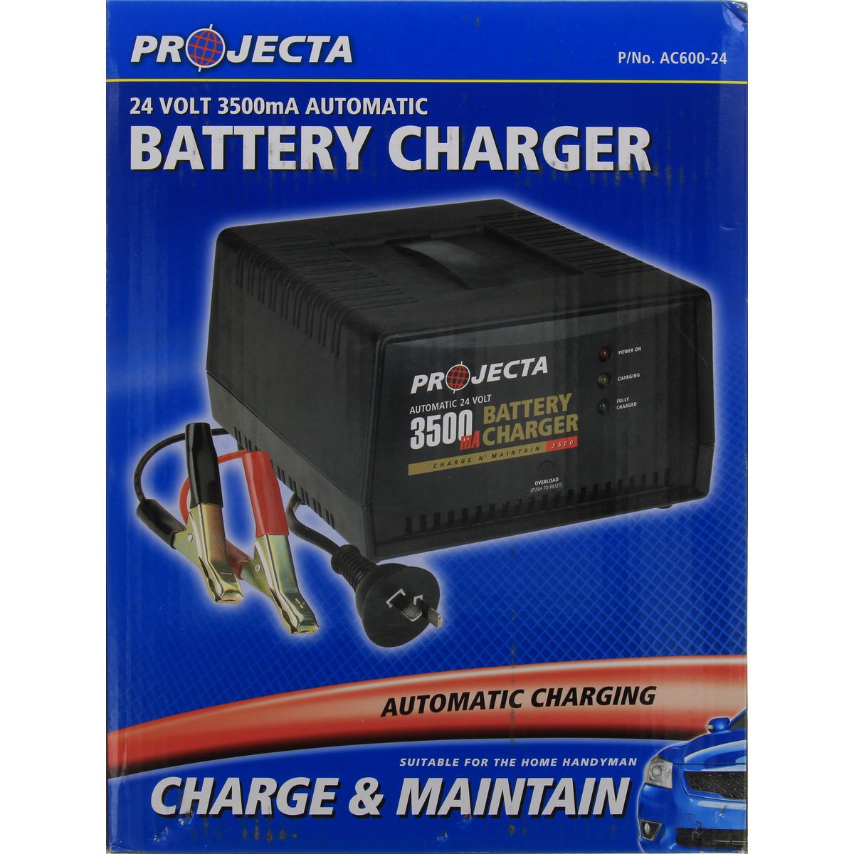 PROJECTA 3.5A Battery Charger 24V 2 Stage Auto - AC600-24
