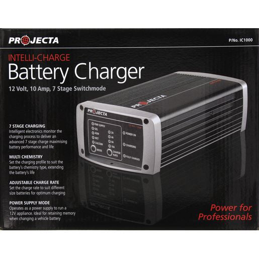 PROJECTA Intelli-Charge 10A 12V Battery Charger 7 Stage Auto IC1000
