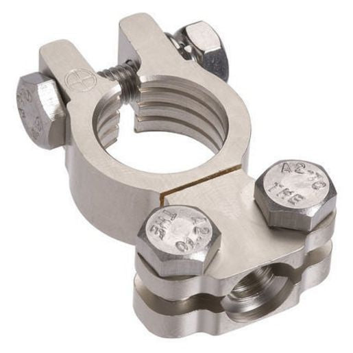 PROJECTA Forged Brass Battery Terminal Positive Stud Square Mount 10 Pack - BT10-P10