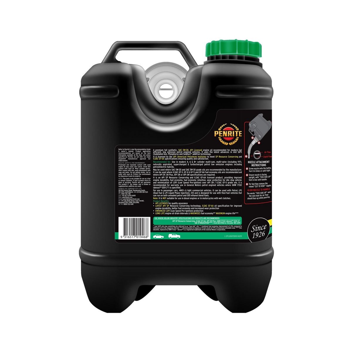 Penrite Enviro+ GF-5 5W-30 Engine Oil 10L - EPLUSGF5010