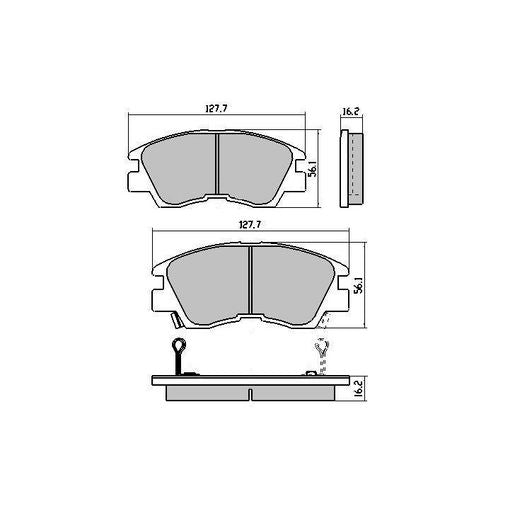 RDA GP Max Brake Pad Set Front - RDB1113