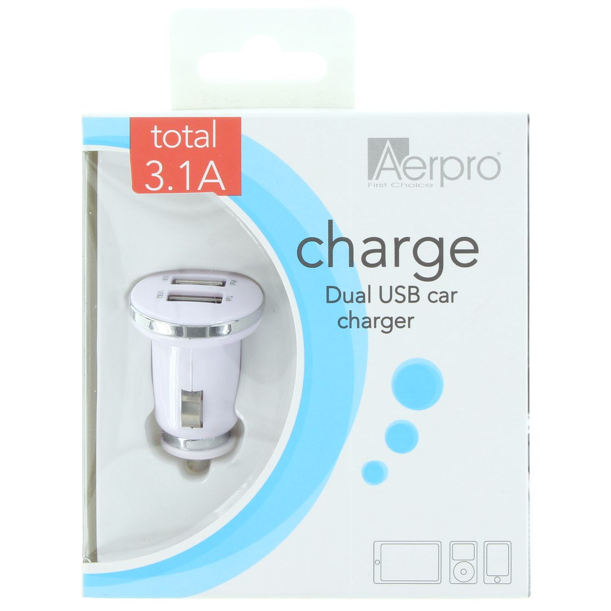 Aerpro Dual USB Car Charger 3.1A - USBM22