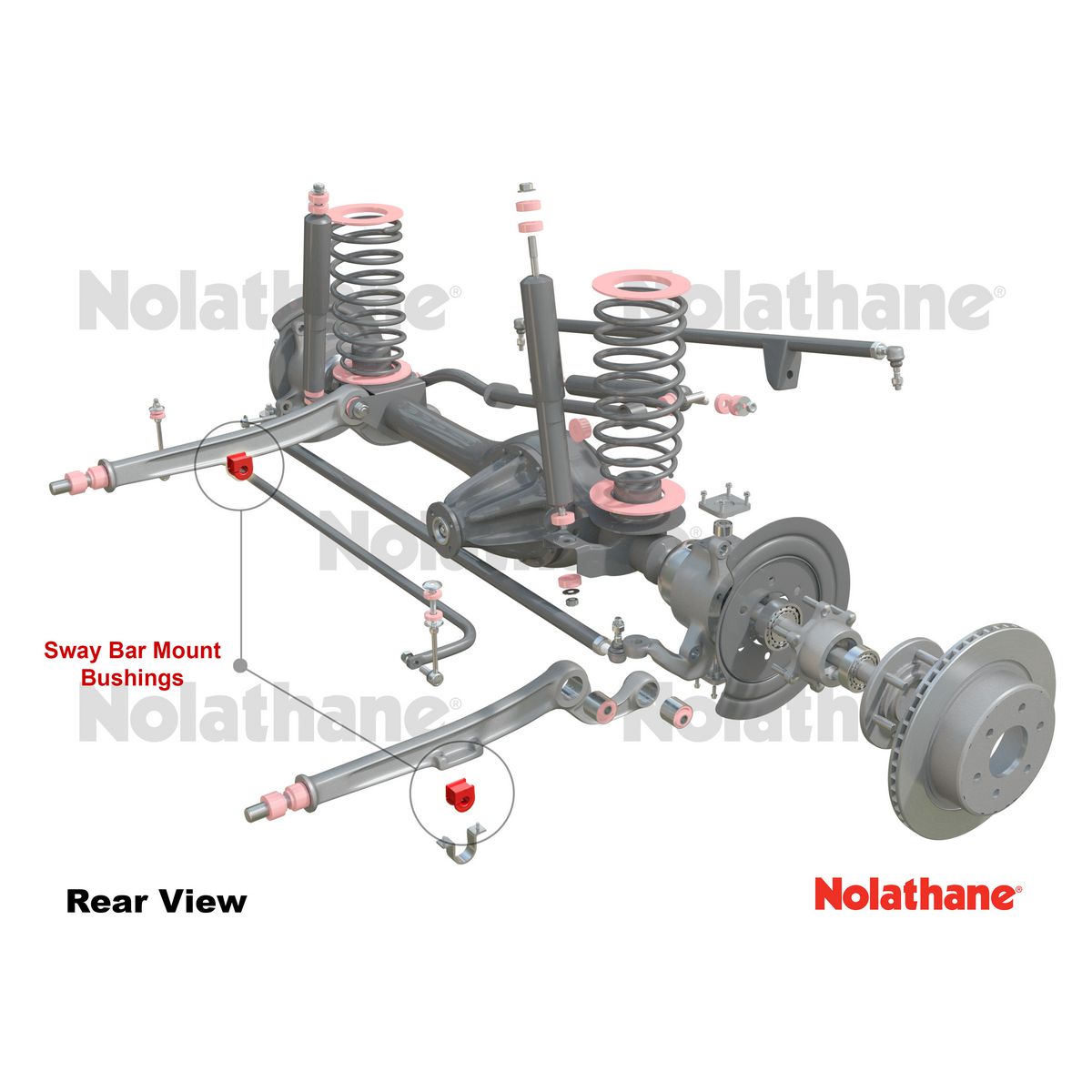 Nolathane Front Sway Bar Mount Bushing Kit 31mm - 42414G