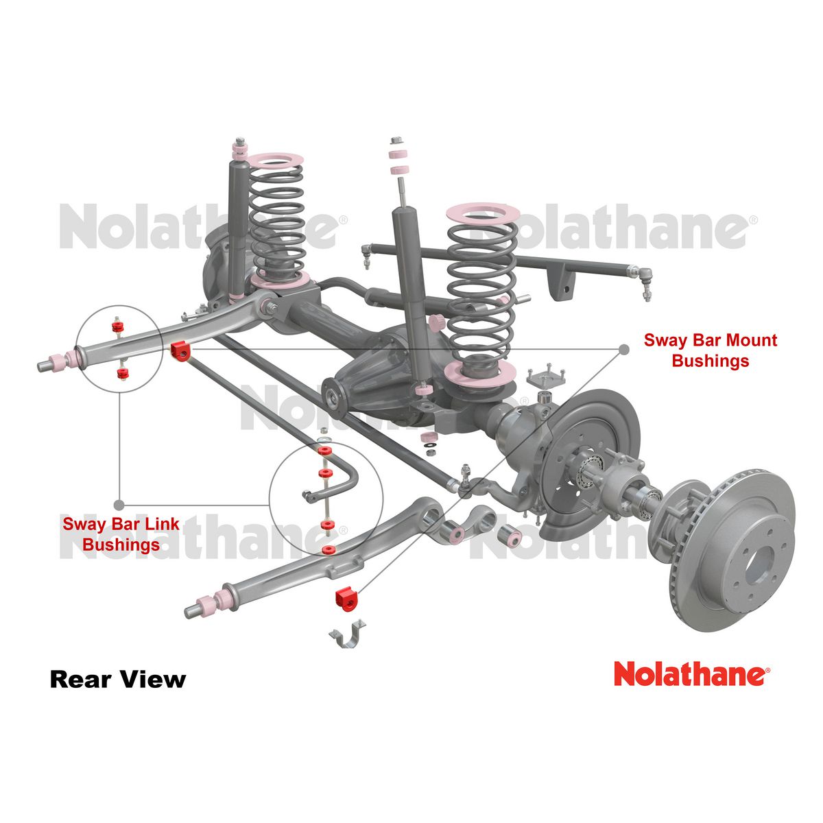 Nolathane Front Sway Bar Mount And Link Bushing Kit 31mm - 42450G