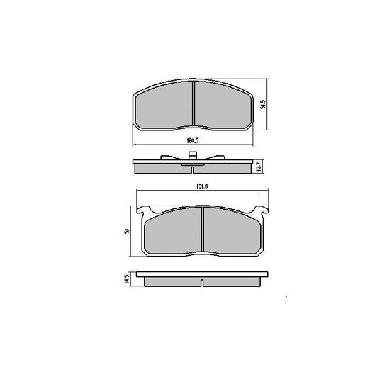 RDA GP Max Brake Pad Set Front - RDB186