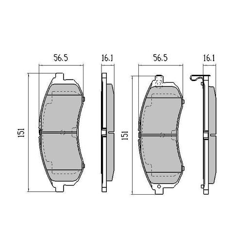 RDA GP Max Brake Pad Set Front - RDB2002