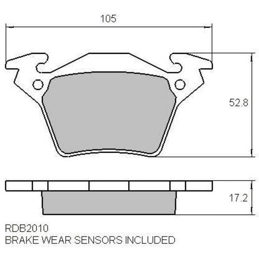 RDA GP Max Brake Pad Set Rear - RDB2010