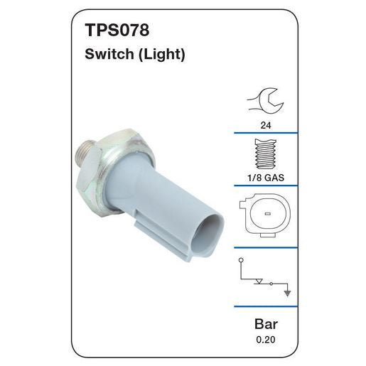 Tridon Oil Pressure Switch (Light) - TPS078