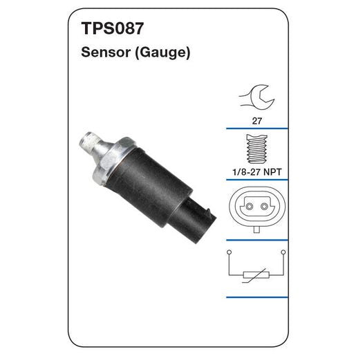 Tridon Oil Pressure Sensor (Gauge) - TPS087
