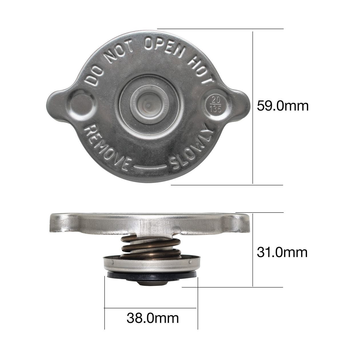 Tridon Radiator Cap 4 Psi - 30 Kpa Metal Bayonet - CN0430