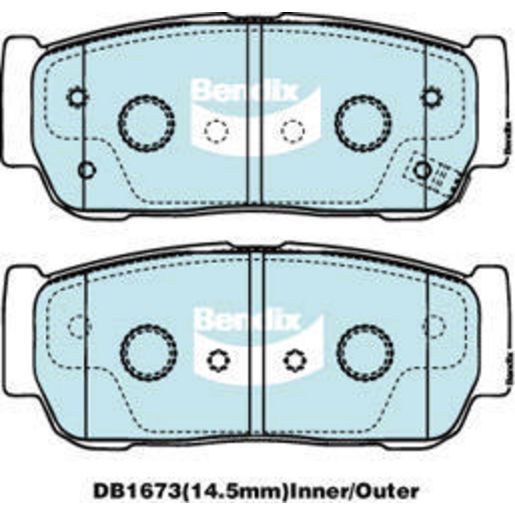 Bendix Brake Pad Set General CT - DB1098CT