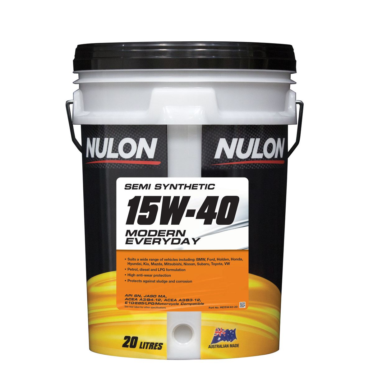 Nulon Semi Synthetic Modern Everyday Engine Oil 15W40 20L - ME15W40-20