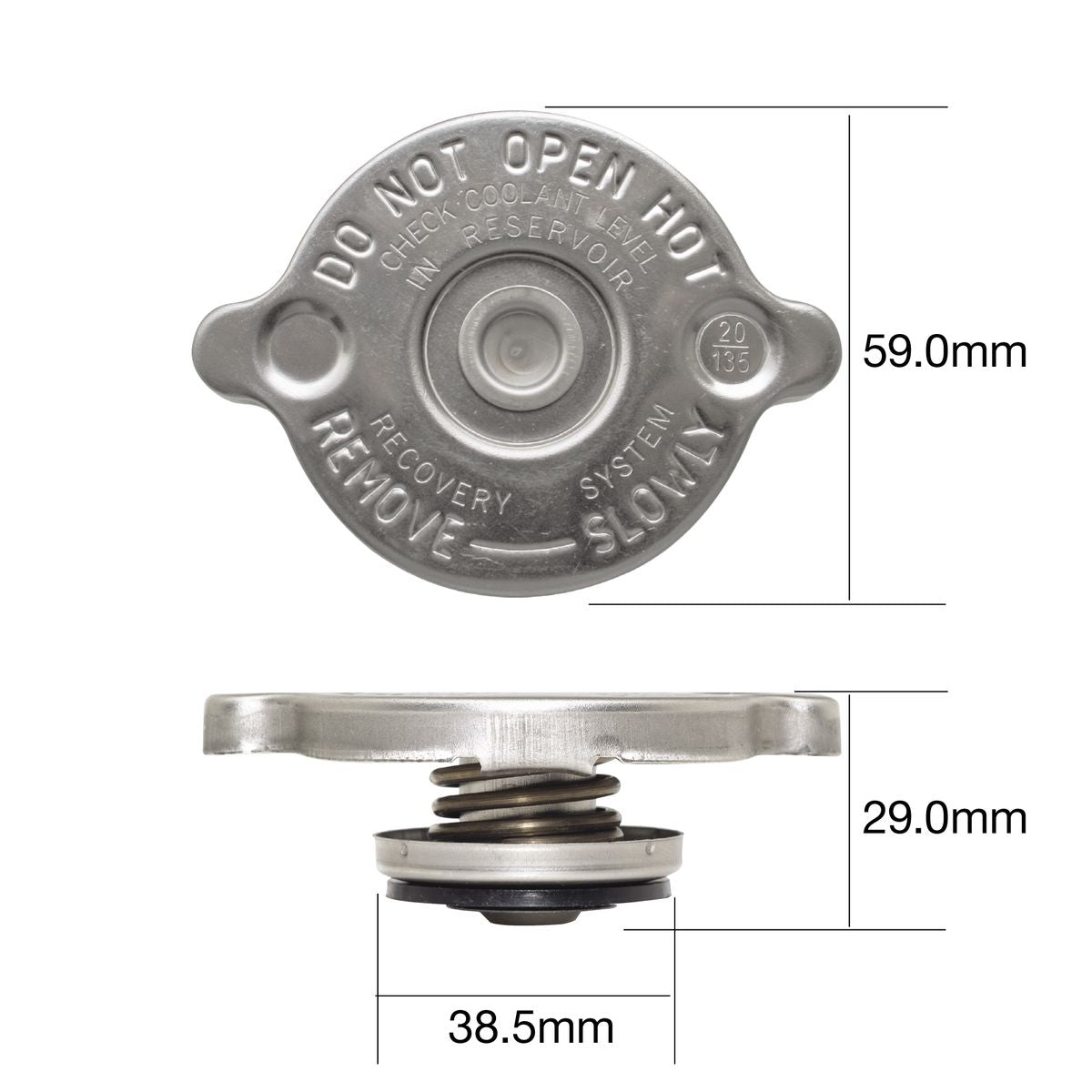 Tridon Radiator Cap 13 Psi - 90 Kpa Metal Bayonet - CA1390
