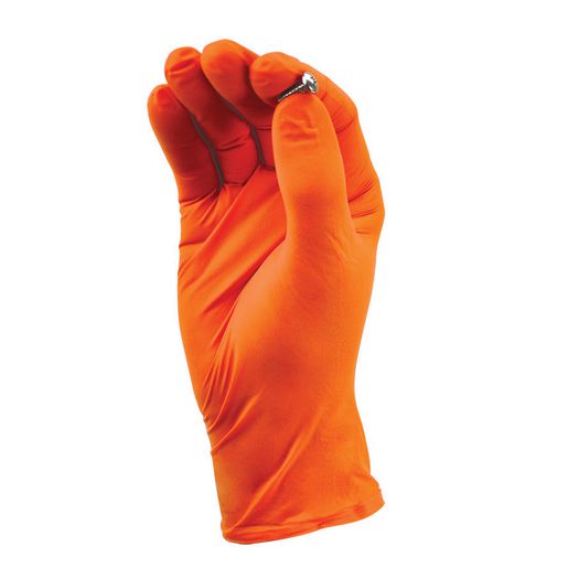 TGC Orange Hi-Vis Nitrile Gloves 100pk Small - 160031