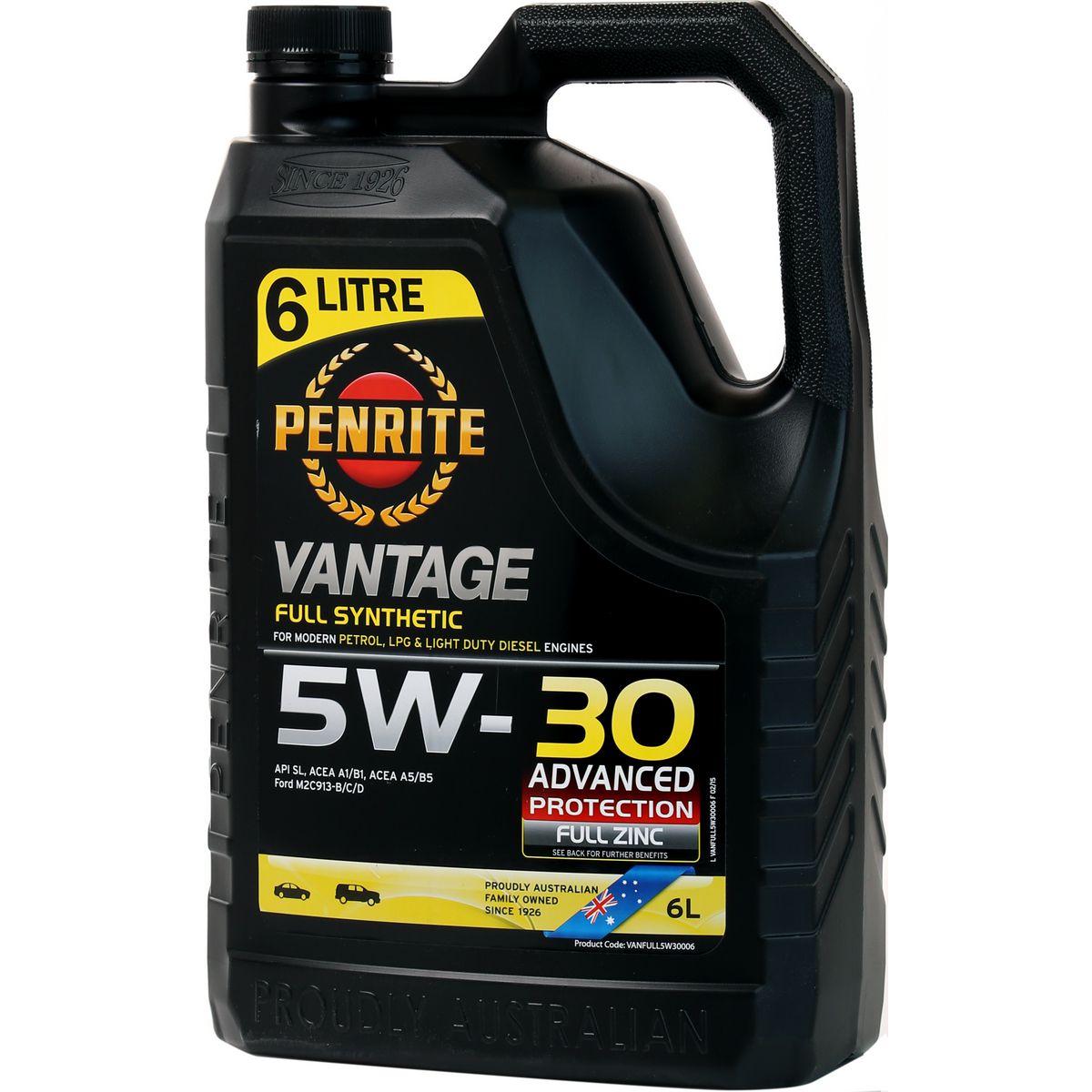 Penrite Vantage Full Synthetic 5W-30 Engine Oil 6L - VANFULL5W30006