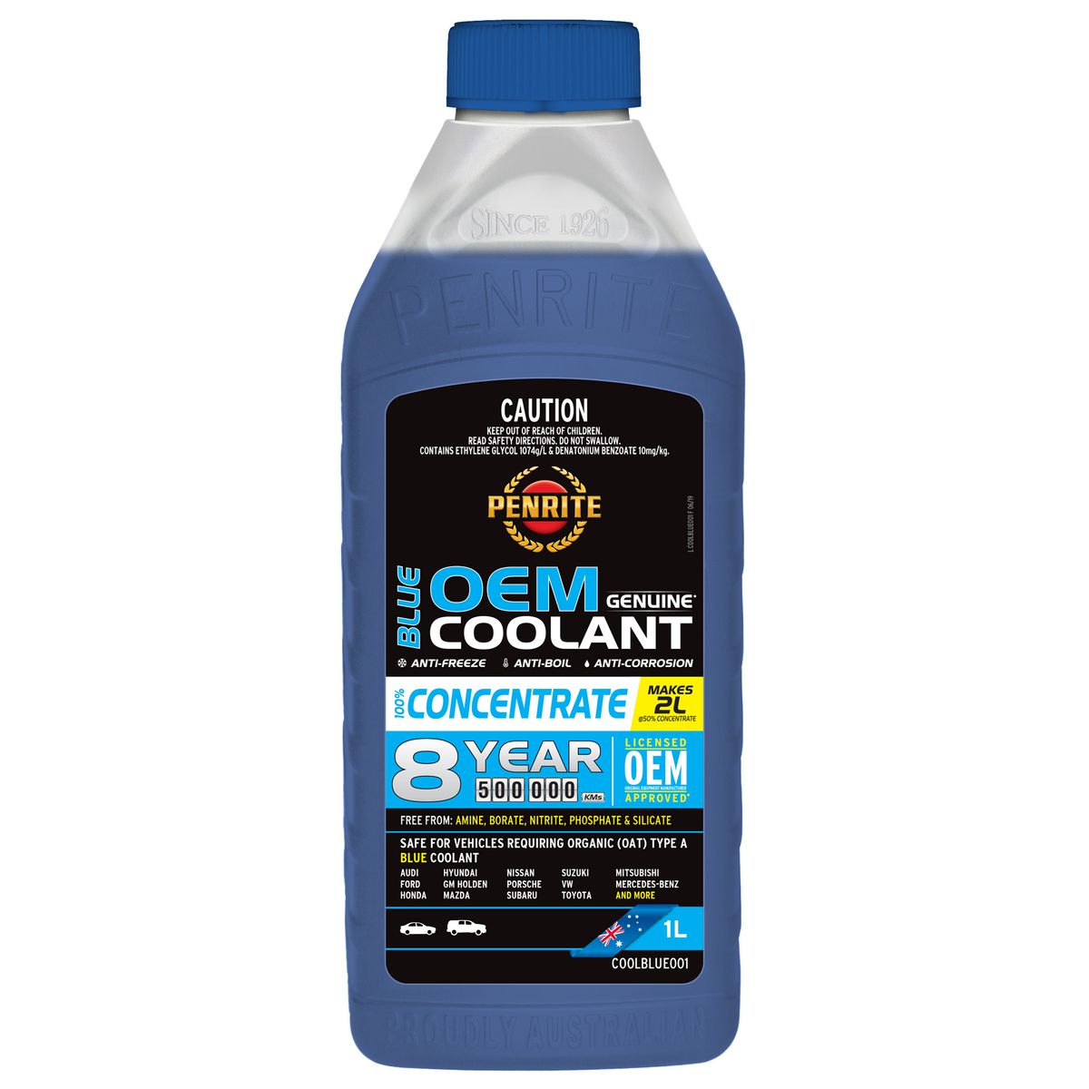 Penrite 7 Year 450,000km Blue Coolant Concentrate 1L - COOLBLUE001