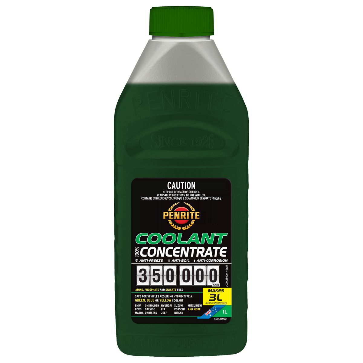 Penrite 7 Year 450,000km Green Coolant Concentrate 1L - COOLGREEN001