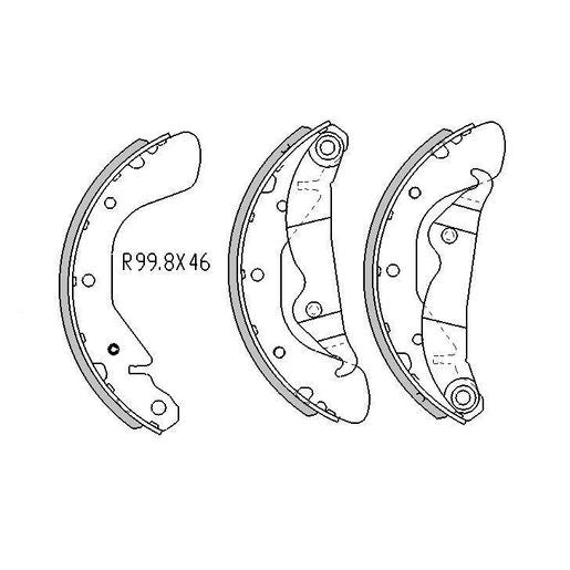 RDA Brake Shoe Set Rear - R1710