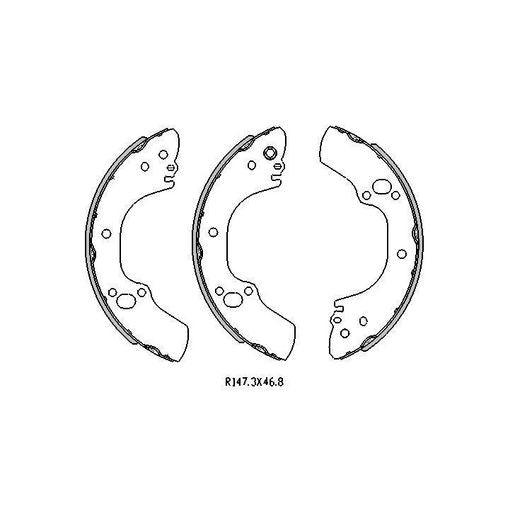 RDA Brake Shoe Set Rear - R1757