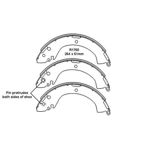 RDA Brake Shoe Set Rear - R1760