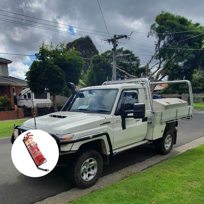 Kap Industries Fire Extinguisher Bracket to suit Landcruiser 79 Single Cab 17+ - KI-LC-79-SC17+-LHS