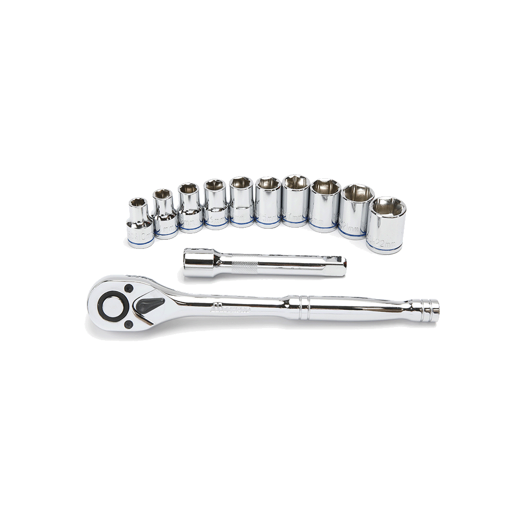 Mechpro Blue Socket Set Metric 1/2In Drive 14pc - MPBSK145K