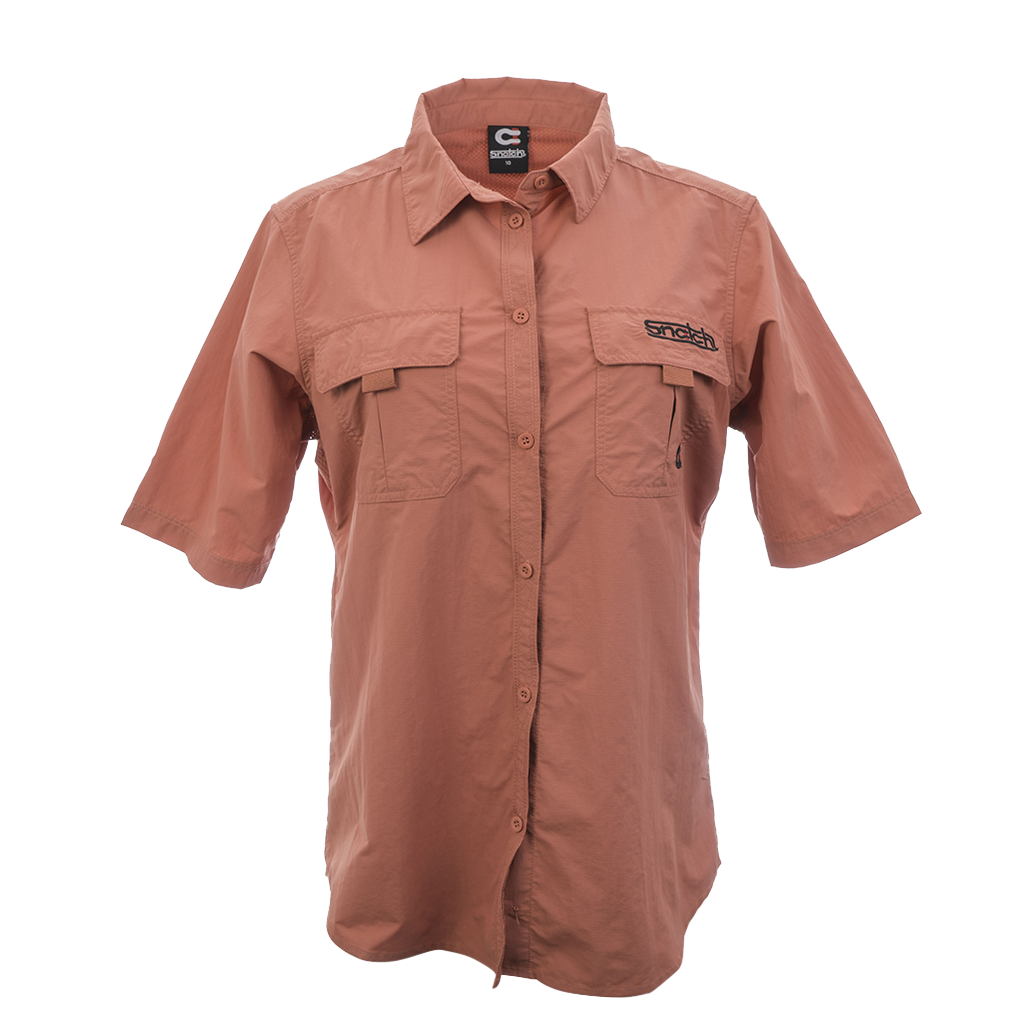 Women's Short Sleeve Action Shirt Dusty Terracotta - SF4002DT