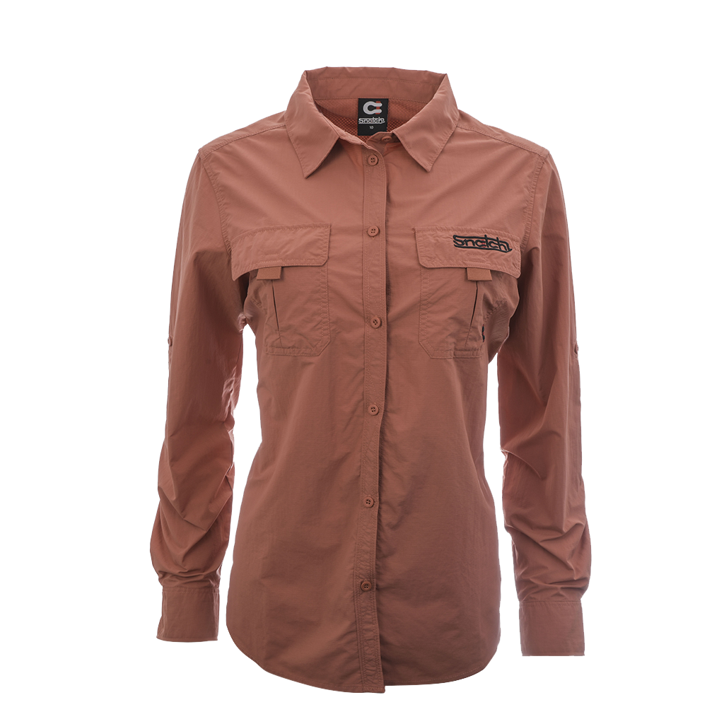 Women's Long Sleeve Action Shirt Dusty Terracotta - SF4001DT