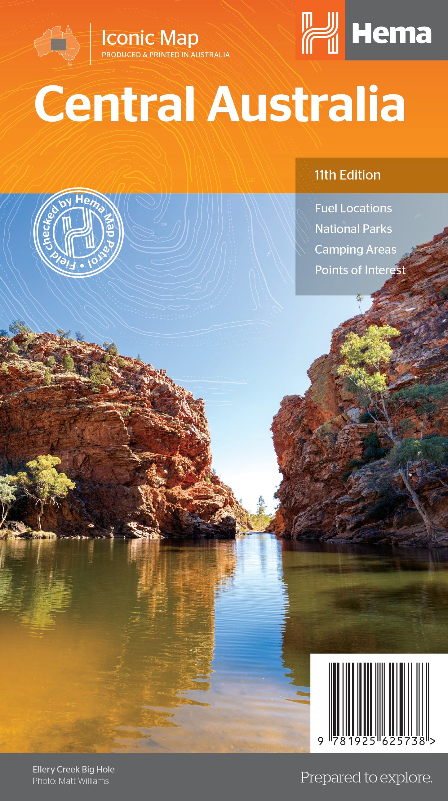 Central Australia Map Edition 11 - 9781925625738