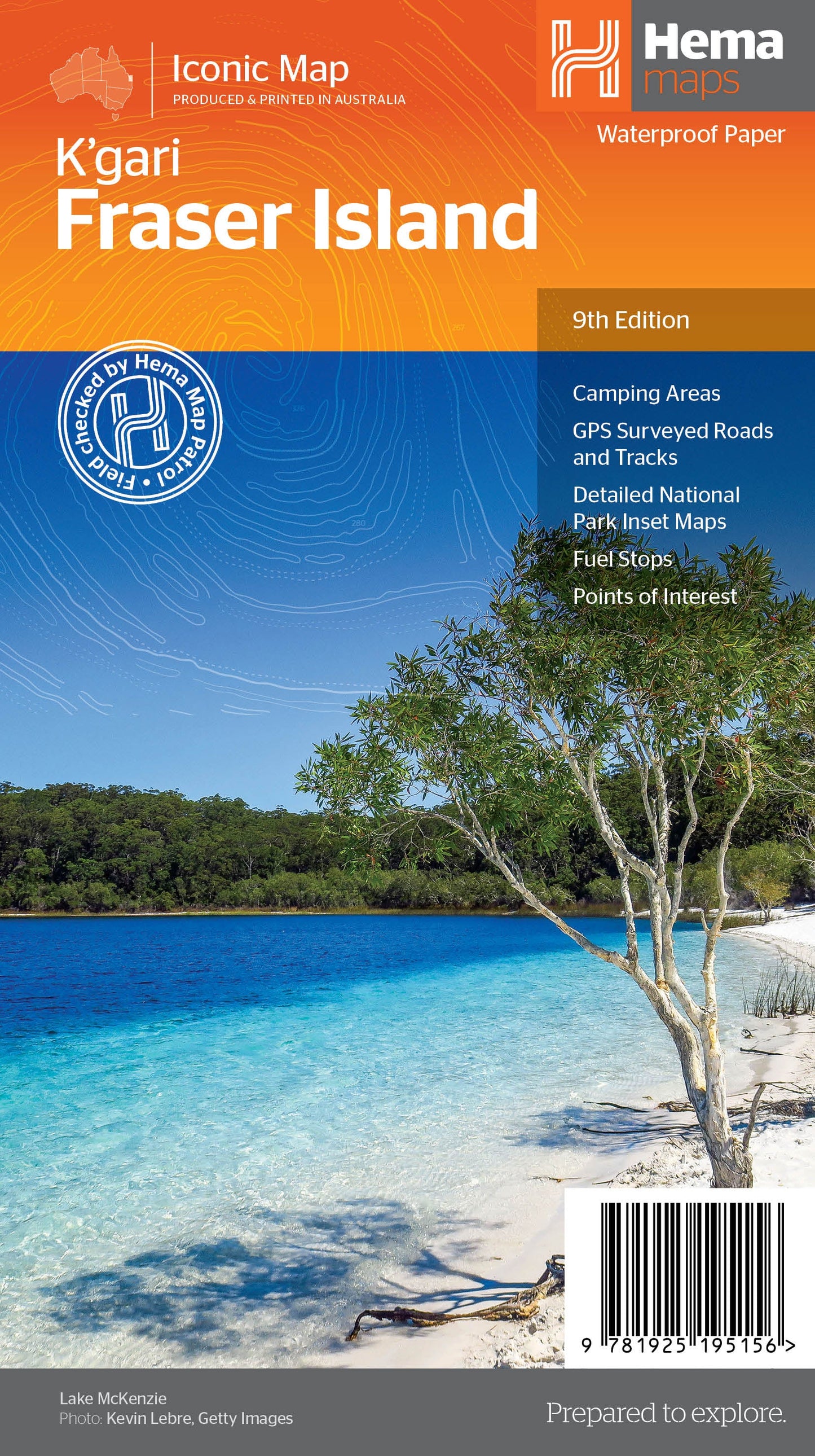 Fraser Island Map 9th Edition - 9781925195156