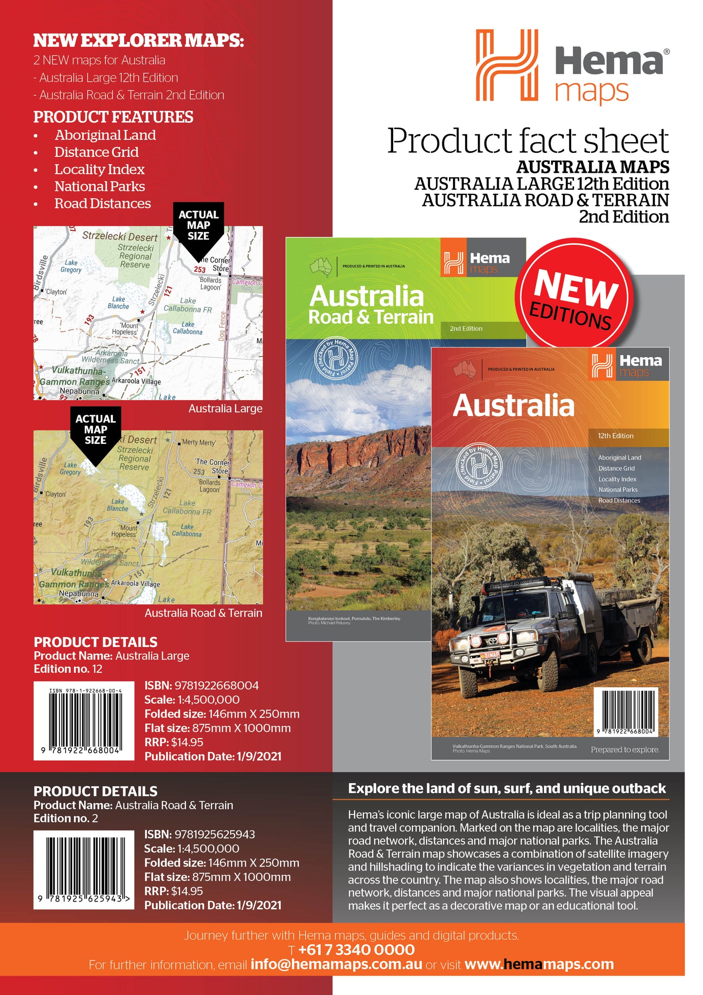 Australia Large Map 11th Editionition - 9781876413064