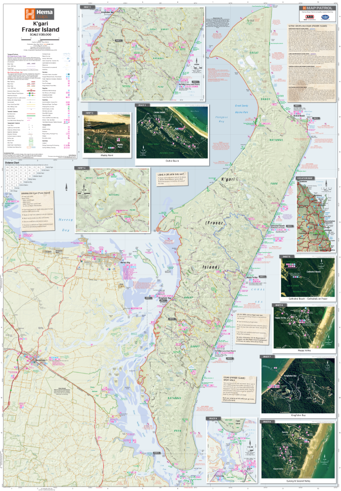 Fraser Island Map 9th Edition - 9781925195156