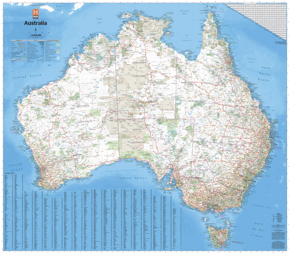 Australia Large Map 11th Editionition - 9781876413064