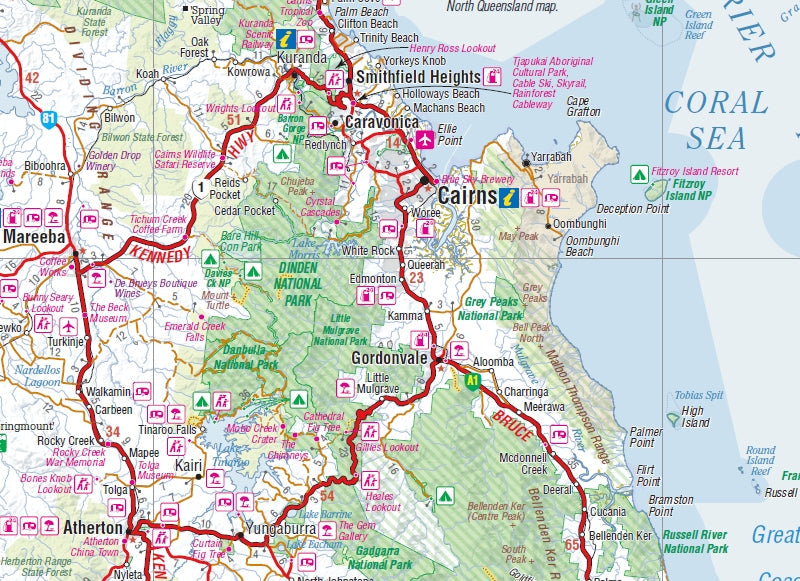 Cairns And Region Map 14th Edition - 9781865008912