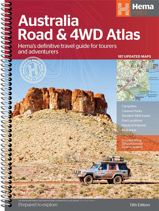 Aust Road & 4WD Atlas Spiral Bound Edition 12 - 9781876413446