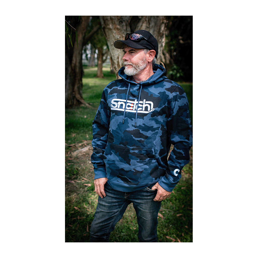 Embroidered Snatch Hoodie Petrol Camo