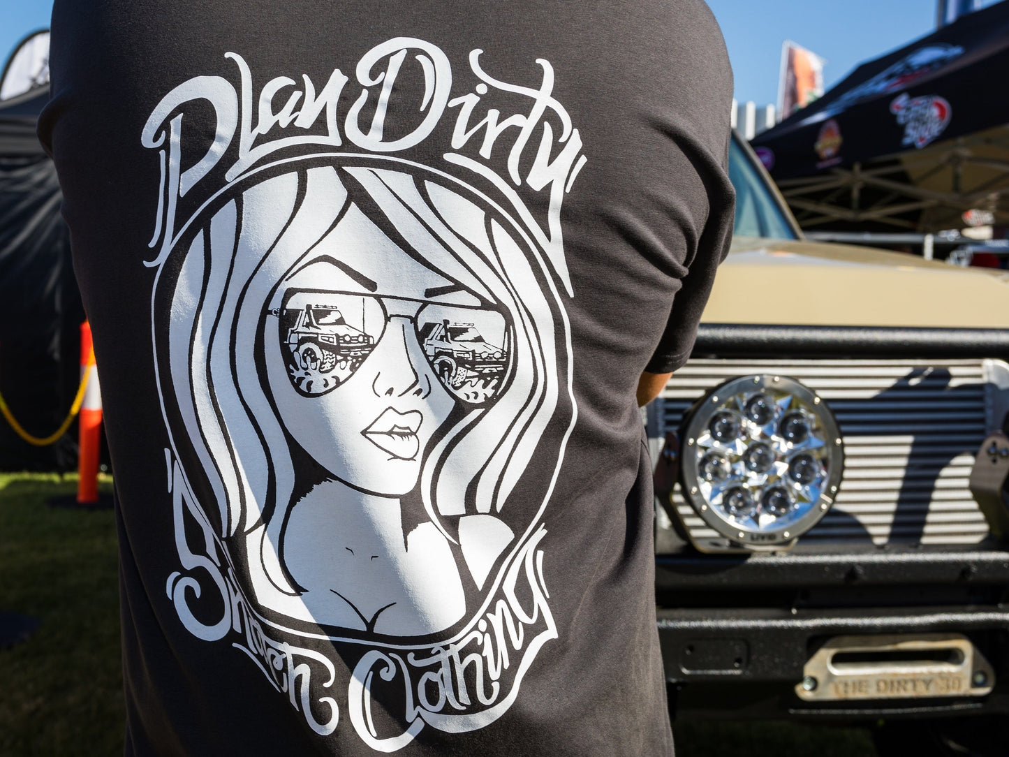 Crew Tee Graphic Print Play Dirty Black