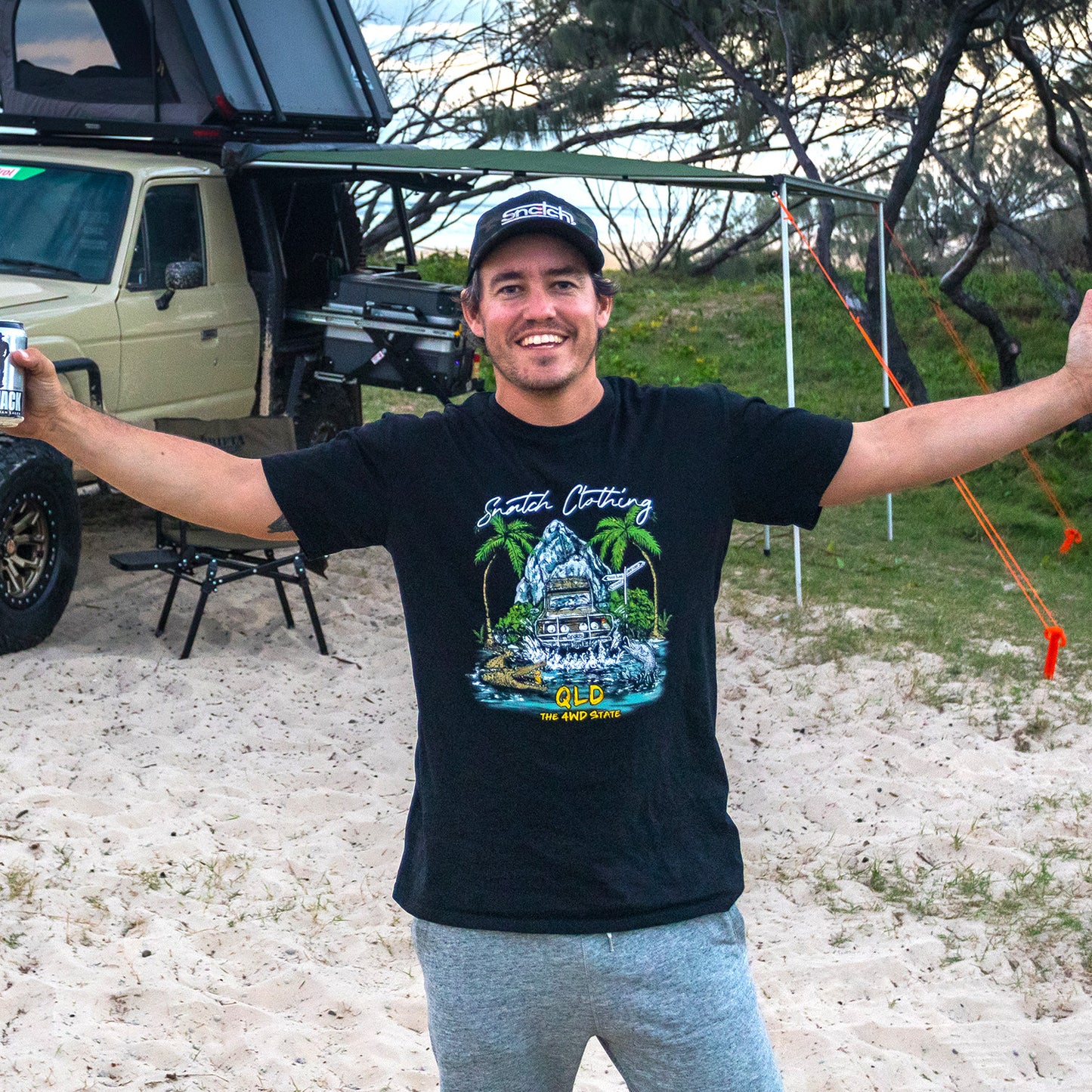 Queenslander Tee Black - SM1166BK2XL