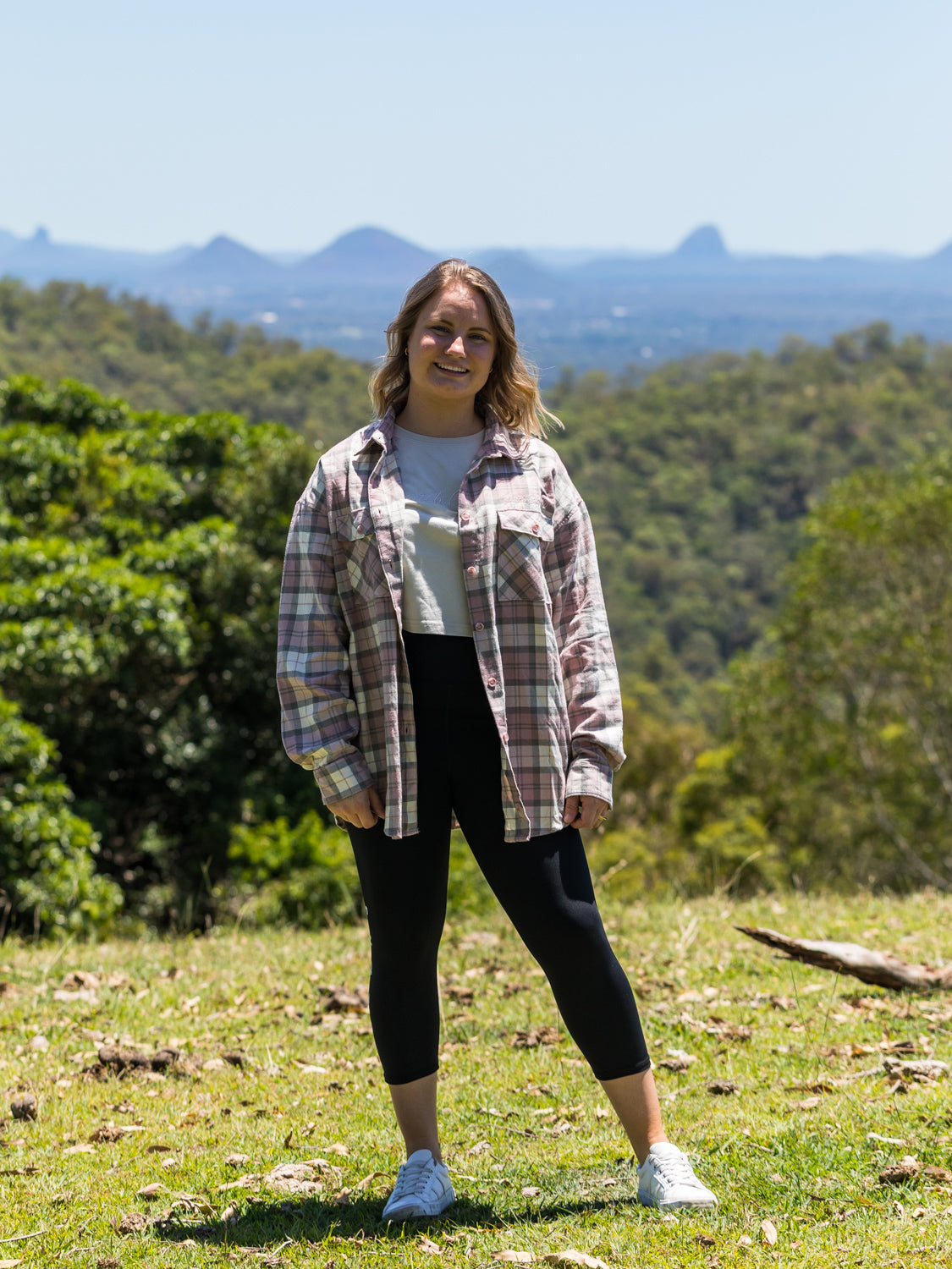Women's Flanno Abode Rose Check Shirt - SF4103AR
