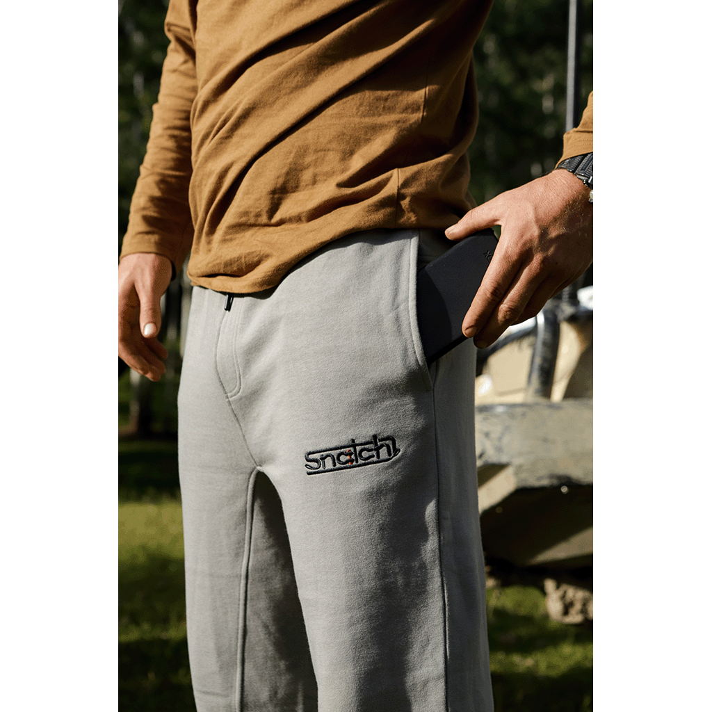 Embroidered Track Pants Slim Dirty Stone